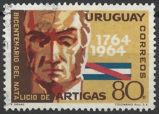 Bicentenario del natalicio de José Artigas (1764): La bandera de Artigas (1815) fue declarada símbolo nacional de Uruguay mediante el decreto de 18 de febrero de 1952. 